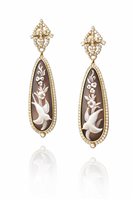 Orecchini Cameo Italiano Donna in Argento Conchiglia 053